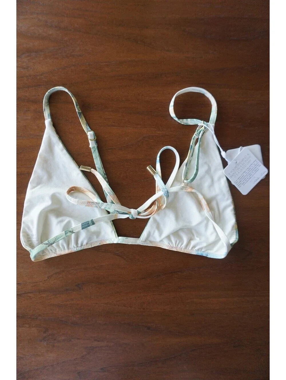 Monday Swimwear Palma Triangle Bikini Top Amazonia Tropical NWT Size L